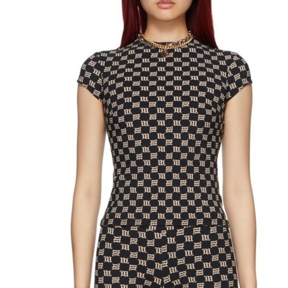 MISBHV reflective logo monogram Lara Top
